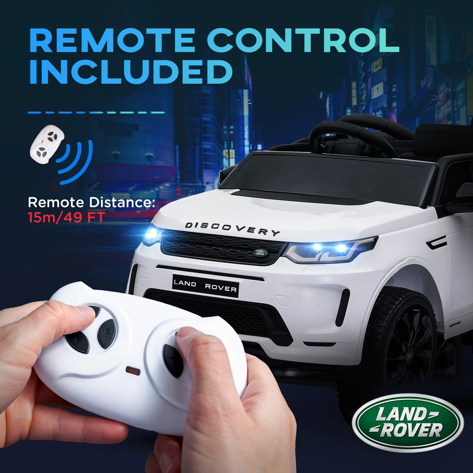 Licensed Land Rover 12V Kids Ride-On Car with Soft Start and Music - Image 8