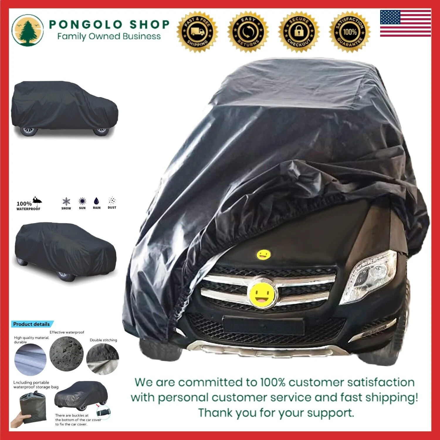 Large Kids Ride-On Toy Car Cover Outdoor Weather-Resistant Protective Wrapper