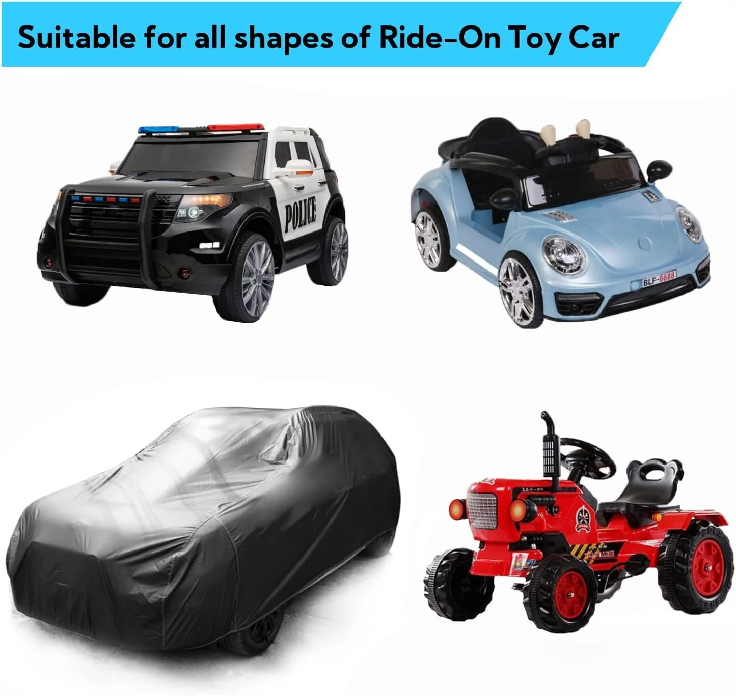 Large Kids Ride-On Toy Car Cover Outdoor Weather-Resistant Protective Wrapper - Image 8