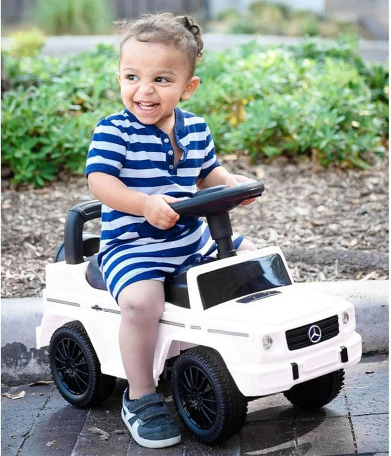 Large Kids Push Car G-Wagon with Realistic Driving Features and Hidden Storage - Image 4