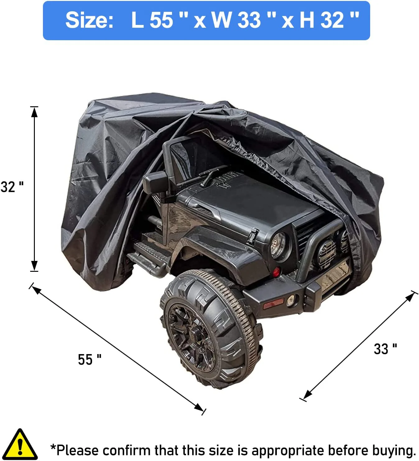 Large Ride-On Electric Truck Toy with Outdoor Protective Cover for Kids' Power Wheels - Image 2