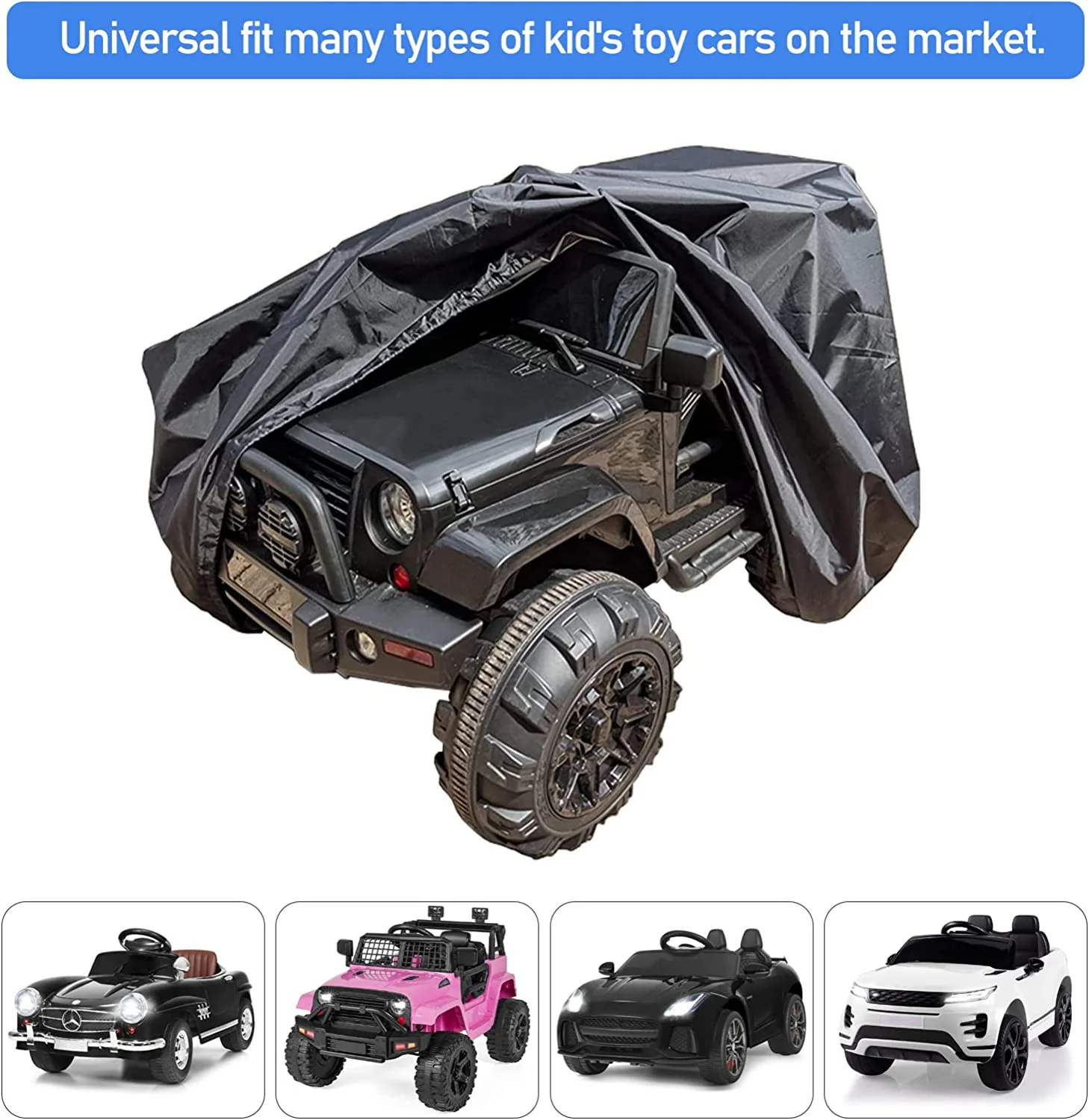 Large Ride-On Electric Truck Toy with Outdoor Protective Cover for Kids' Power Wheels - Image 3
