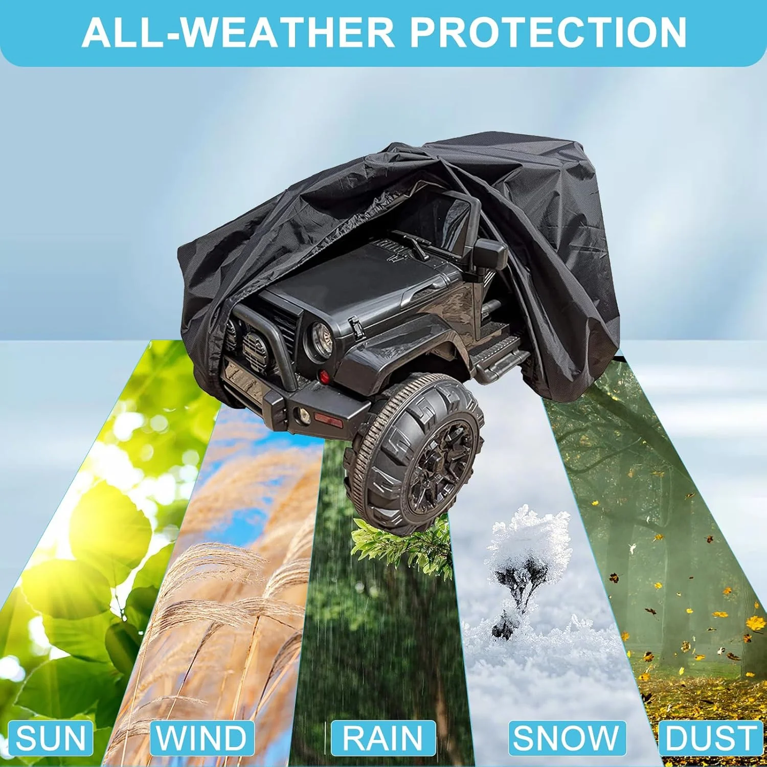 Large Ride-On Truck Toy Car Cover for Kids Electric Power Wheels Outdoor Protection - Image 5