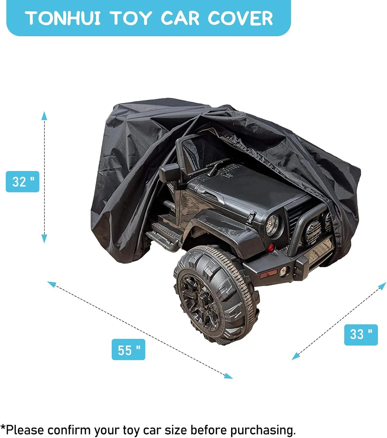 Large Outdoor Cover for Kids Electric Ride-On Truck Toy Car with Power Wheels - Image 4