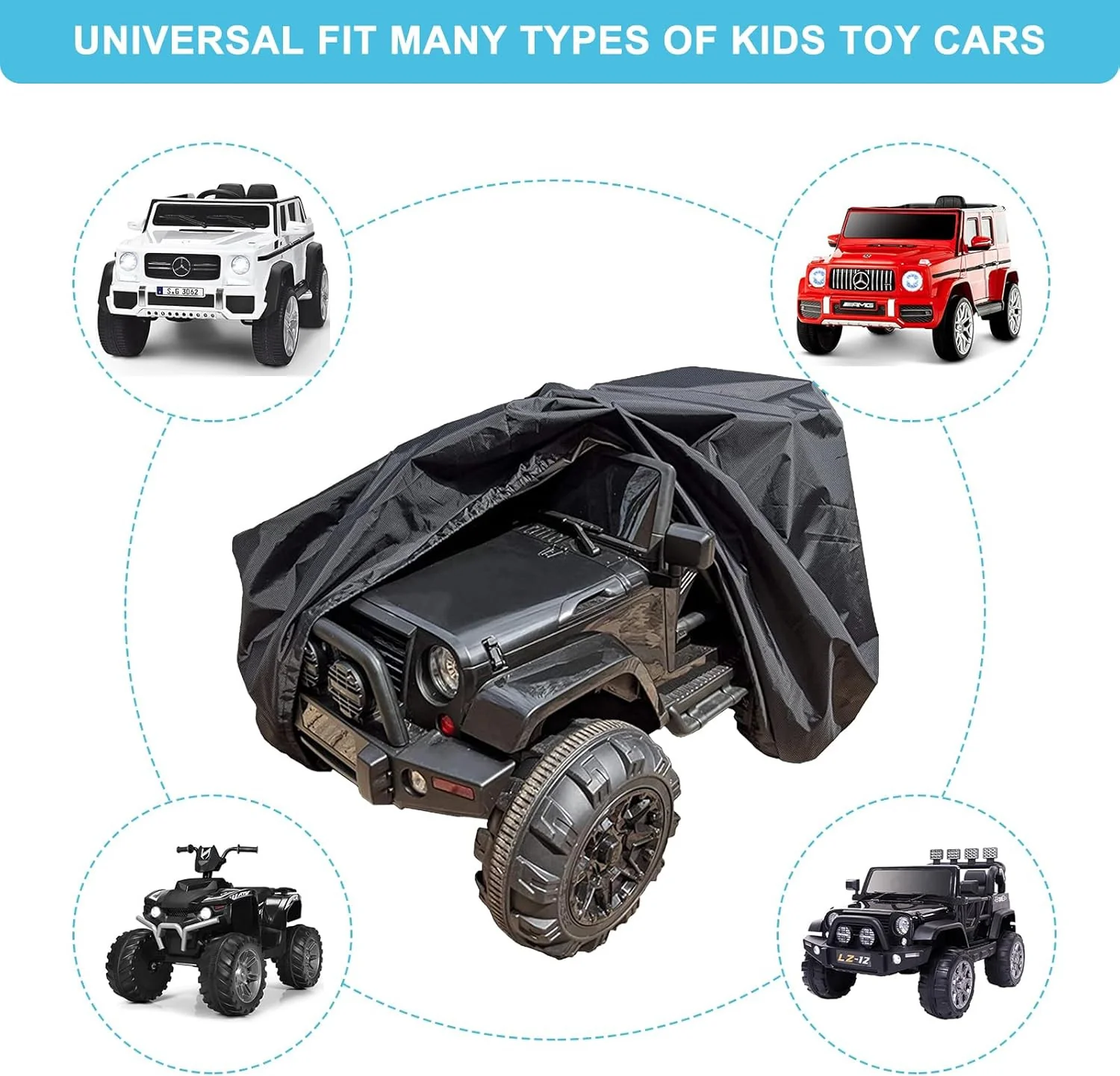 Large Outdoor Cover for Kids Electric Ride-On Truck Toy Car with Power Wheels - Image 7