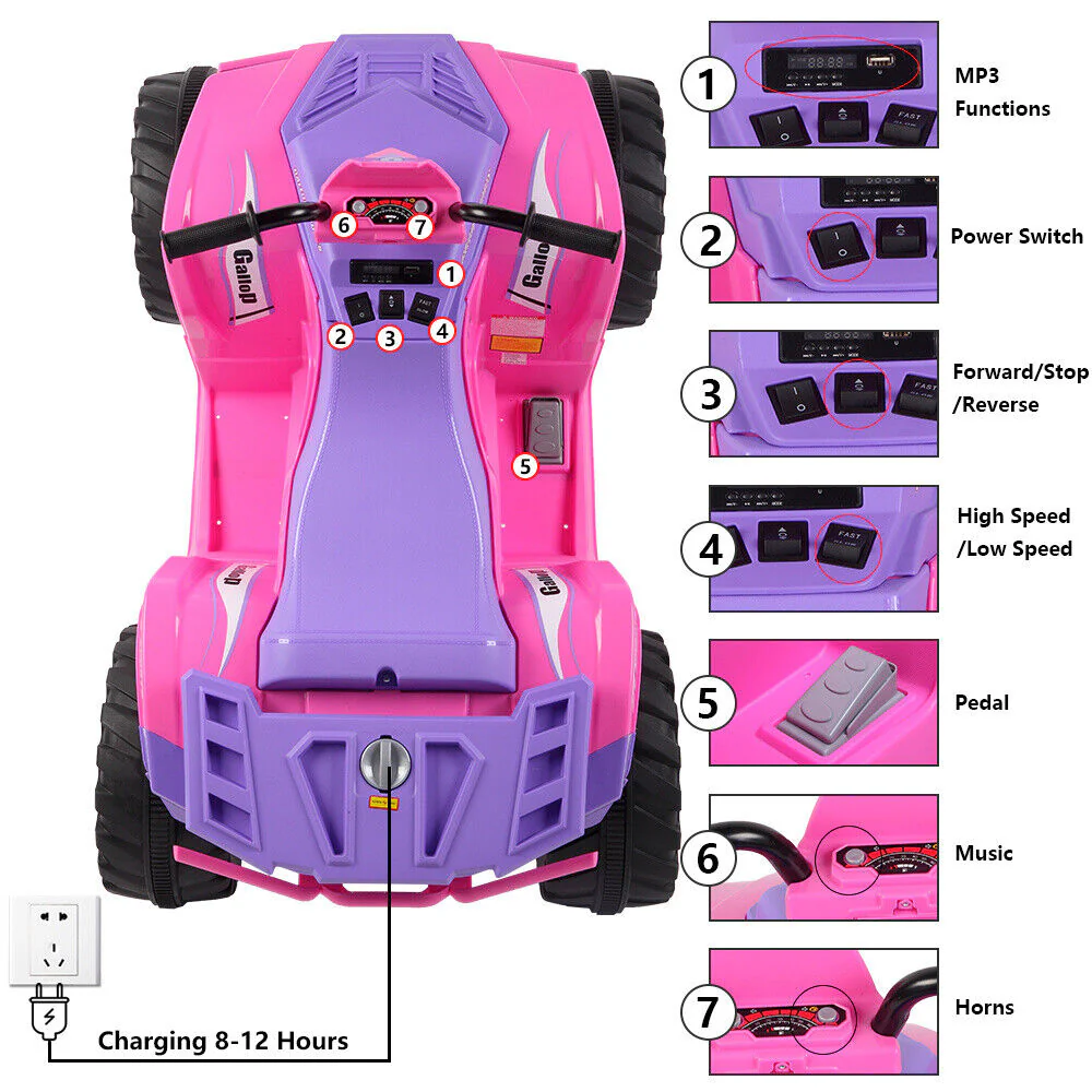 LEADZM LZ-9955 Dual Drive All Terrain Vehicle with 12V7AH Battery - No Remote - Image 3