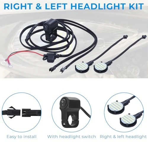 Left and Right Headlight Kit for 2016-2024 Yamaha Raptor 90 and 110 - Image 4
