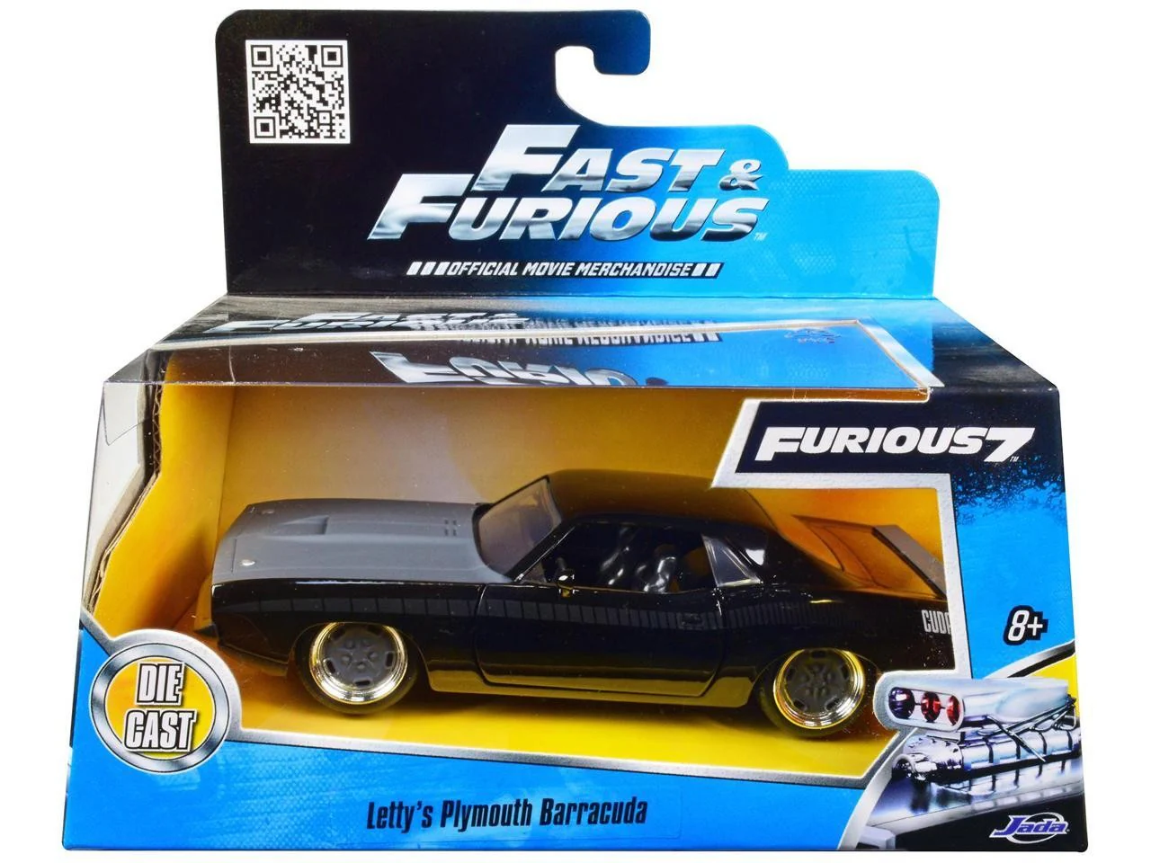 Letty's Plymouth Barracuda 1/32 Scale Diecast Model Car from Fast & Furious 7 Movie - Image 3