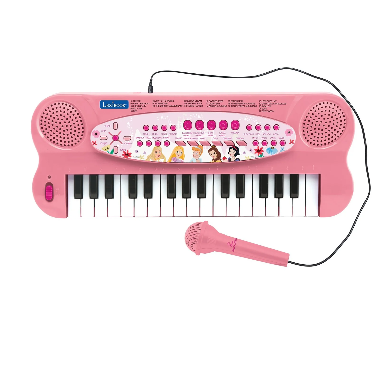Disney Princesses Electronic Musical Keyboard with Microphone by Lexibook (32 Keys) - Image 2