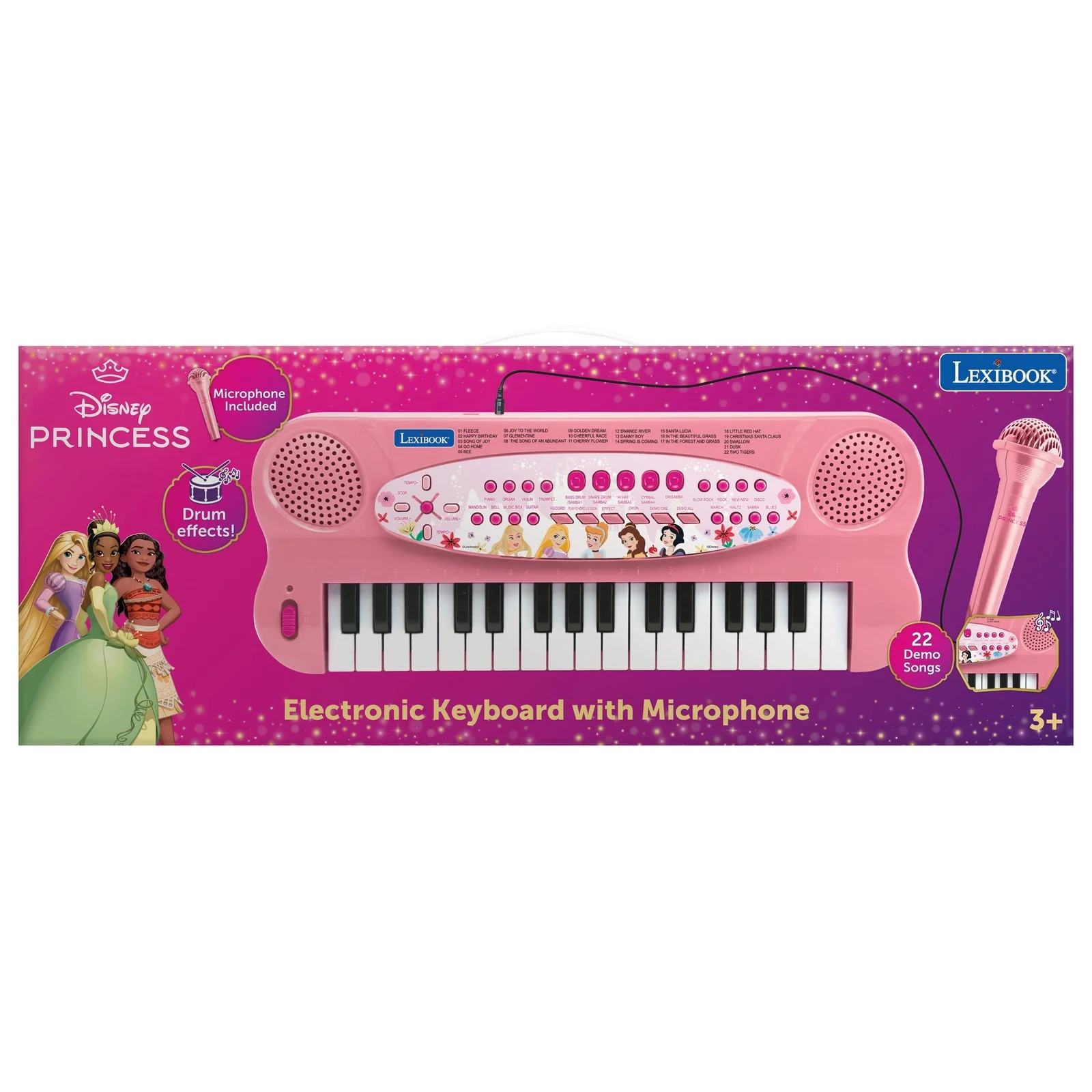Disney Princesses Electronic Musical Keyboard with Microphone by Lexibook (32 Keys) - Image 5