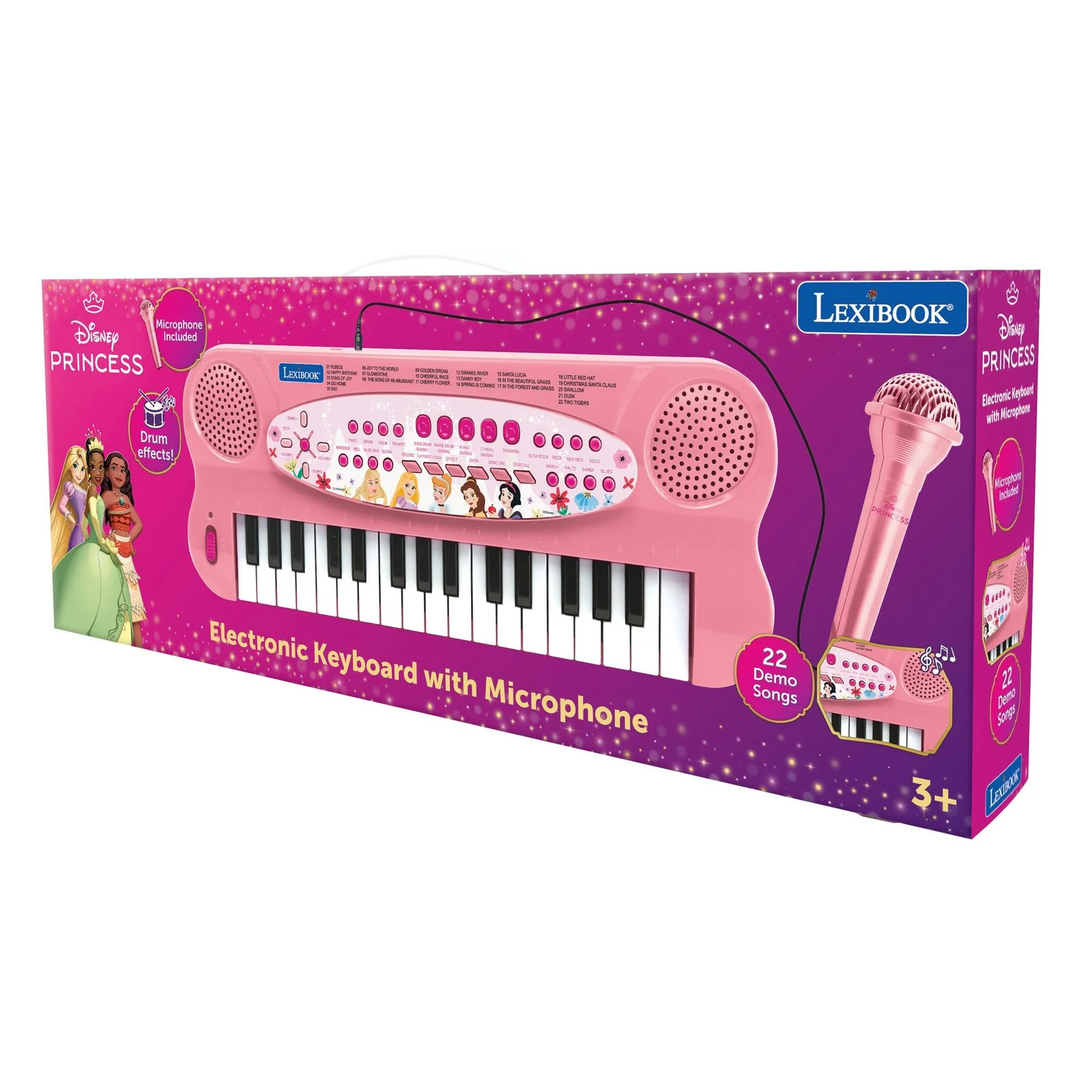 Disney Princesses Electronic Musical Keyboard with Microphone by Lexibook (32 Keys) - Image 8