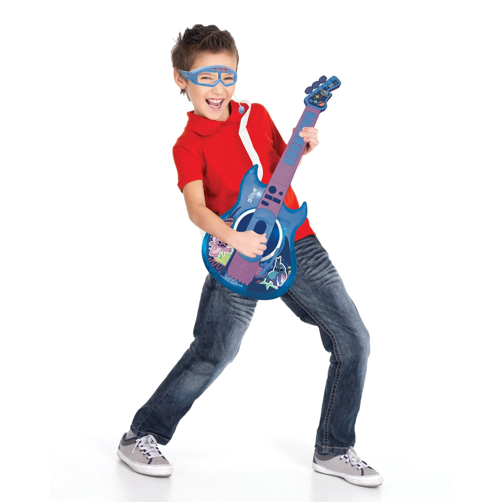 Disney Stitch Electronic Guitar with Microphone and Glasses Set - Image 4