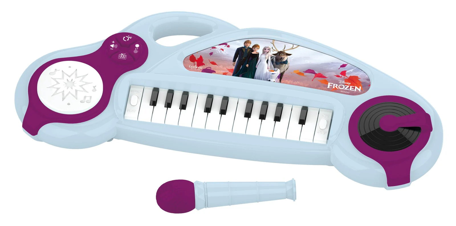 Frozen Themed Electronic Piano for Kids with Light Effects and Microphone - Image 2