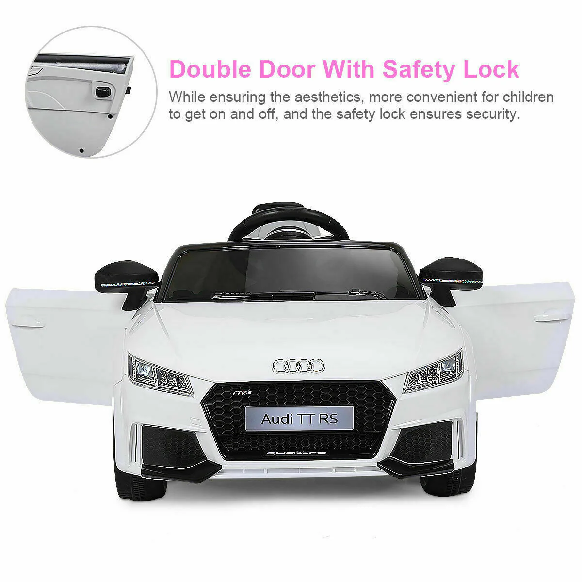 Licensed 12V Audi TT RS Electric Kids Ride On Car with Remote Control - Image 5