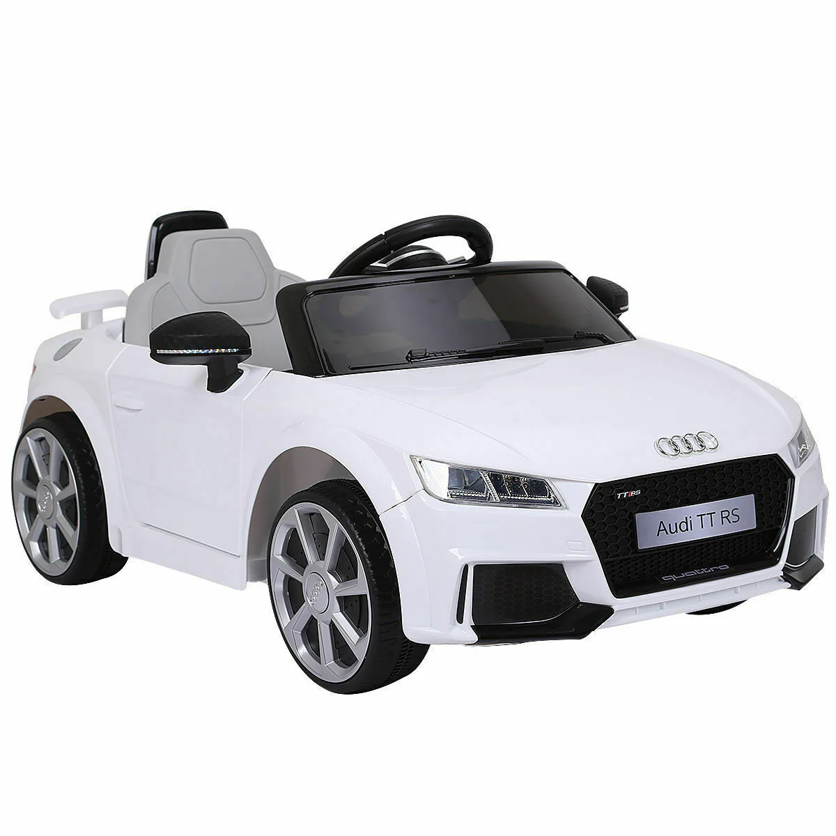 Licensed 12V Audi TT RS Remote Control Electric Ride-On Car for Kids with MP3 Player - White - Image 2