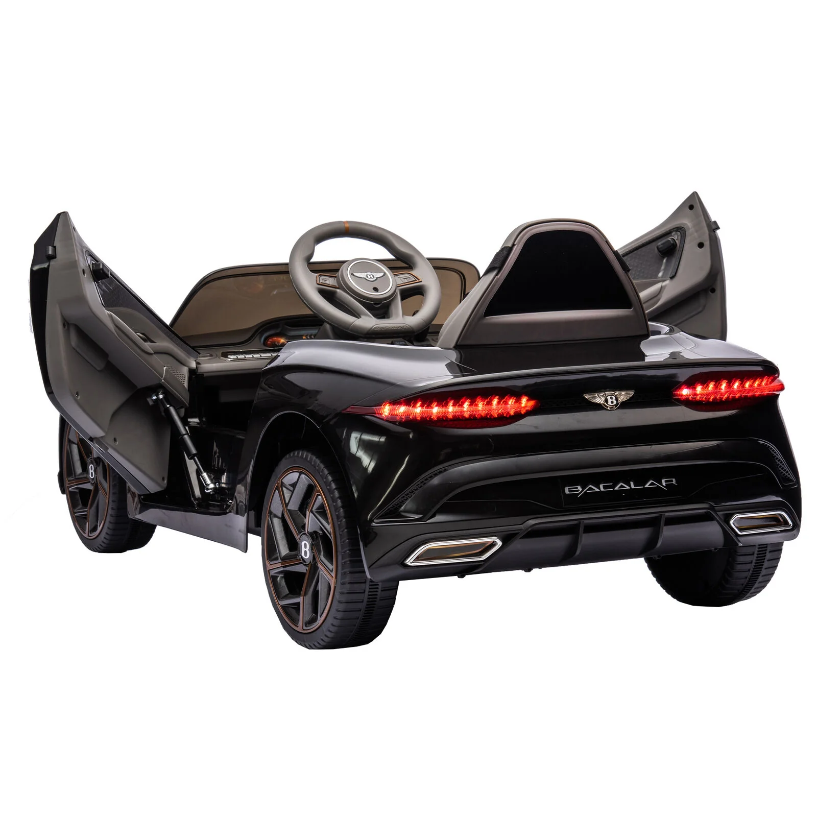 Licensed 2.4G Electric 12V 7A Kids Ride On Car with 3 Speeds - Bentley Black - Image 23