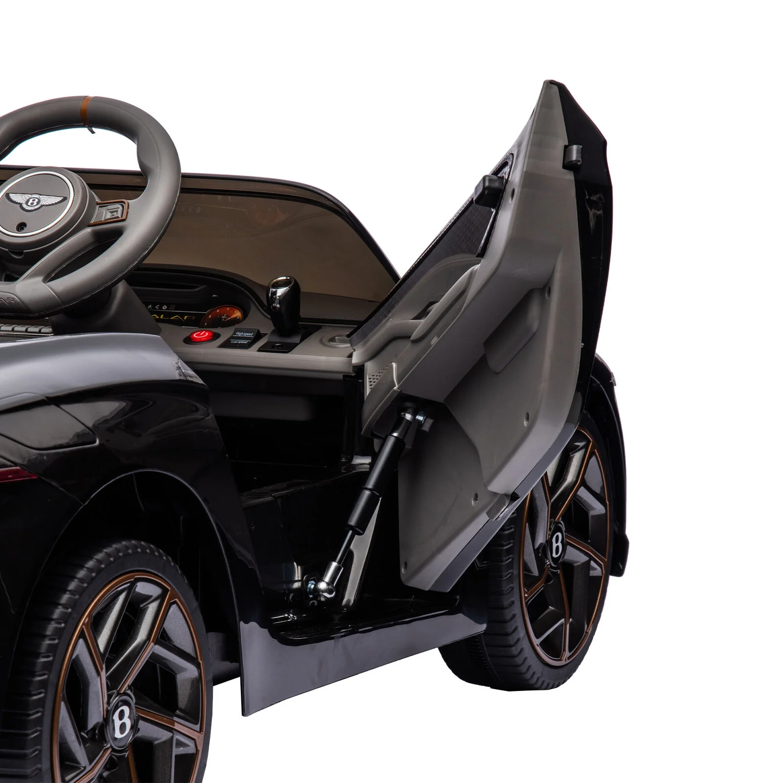 Licensed 2.4G Electric 12V 7A Kids Ride On Car with 3 Speeds - Bentley Black - Image 5
