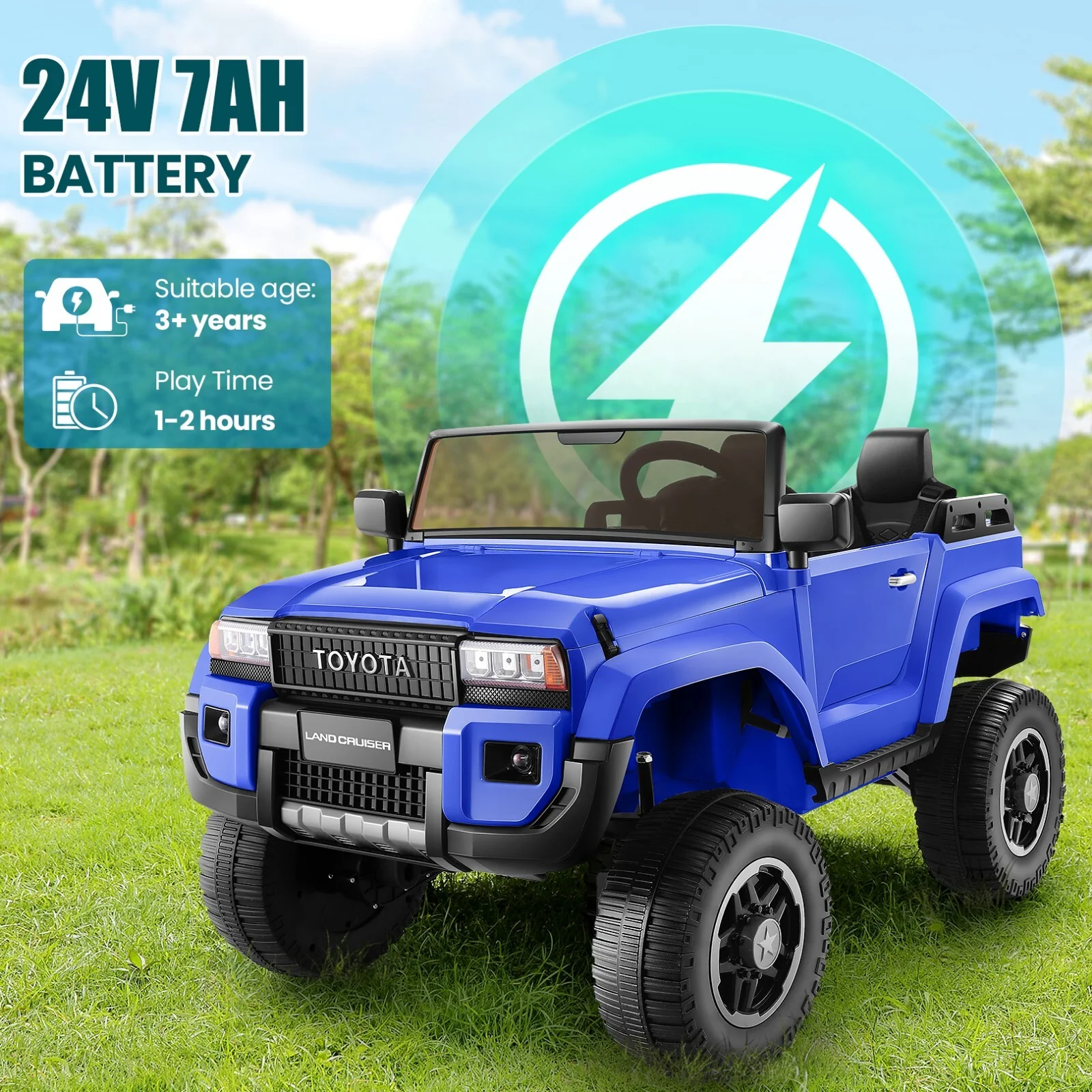 24V 2-Seater Electric Ride-On Car for Kids with Remote Control - Image 9