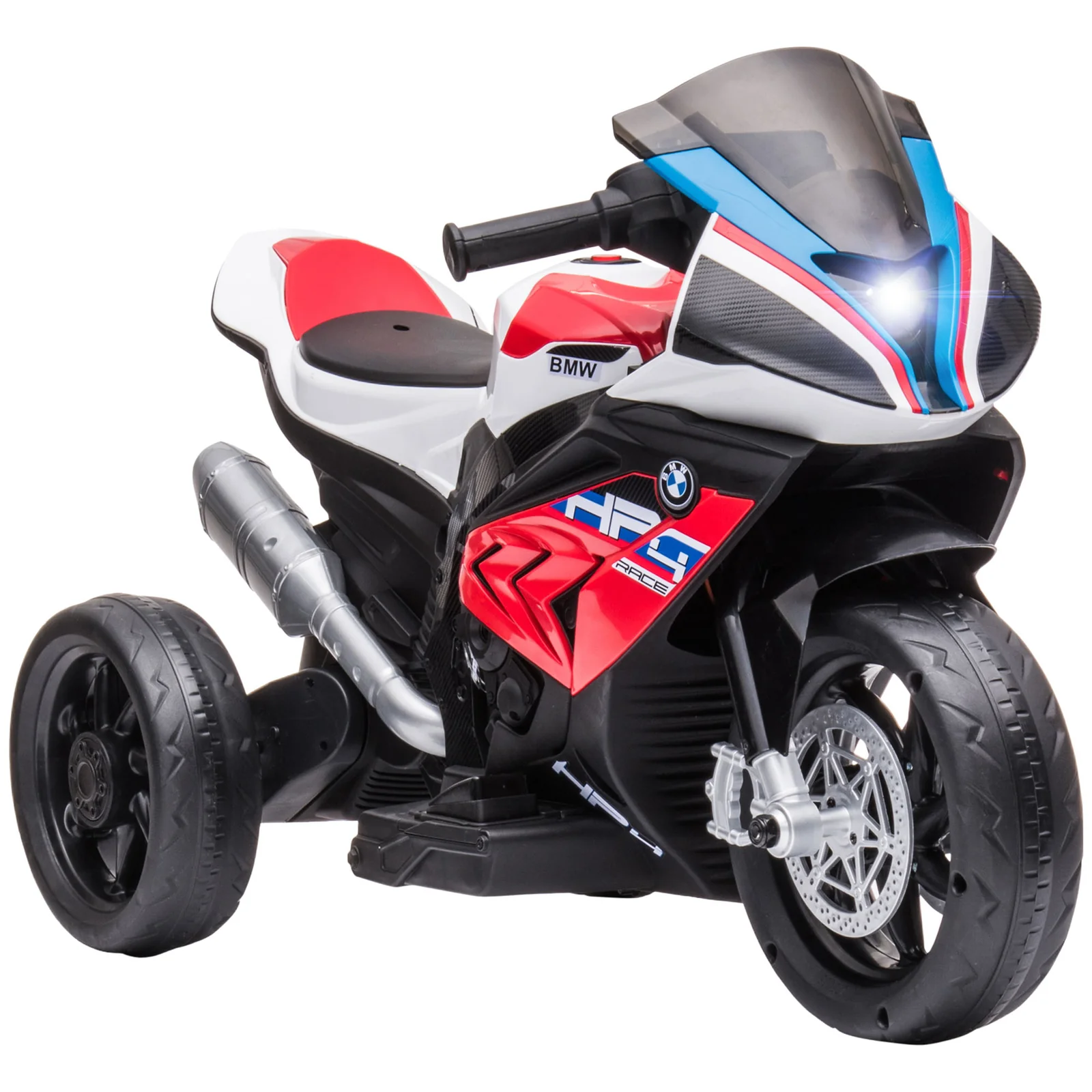 6V Licensed Kids Battery-Powered Off-Road Ride-On Motorcycle with Three Wheels