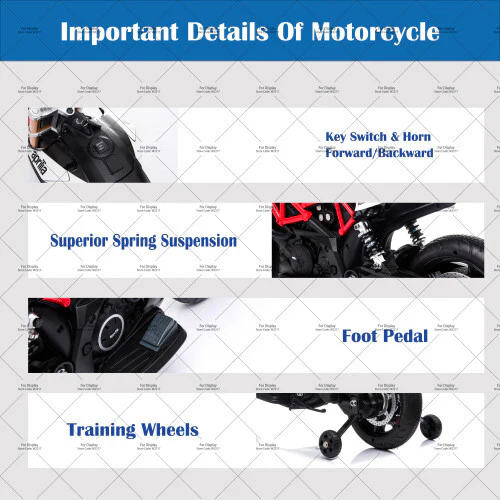 12V Electric Ride-On Dirt Bike for Kids with Training Wheels - Image 5