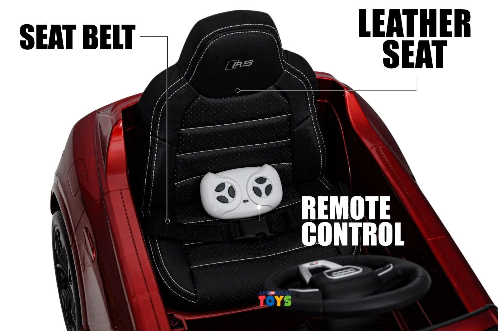 Licensed Audi 12V Electric Ride-On Car for Kids with Remote Control and MP3 Player - Available in Multiple Colors - Image 32
