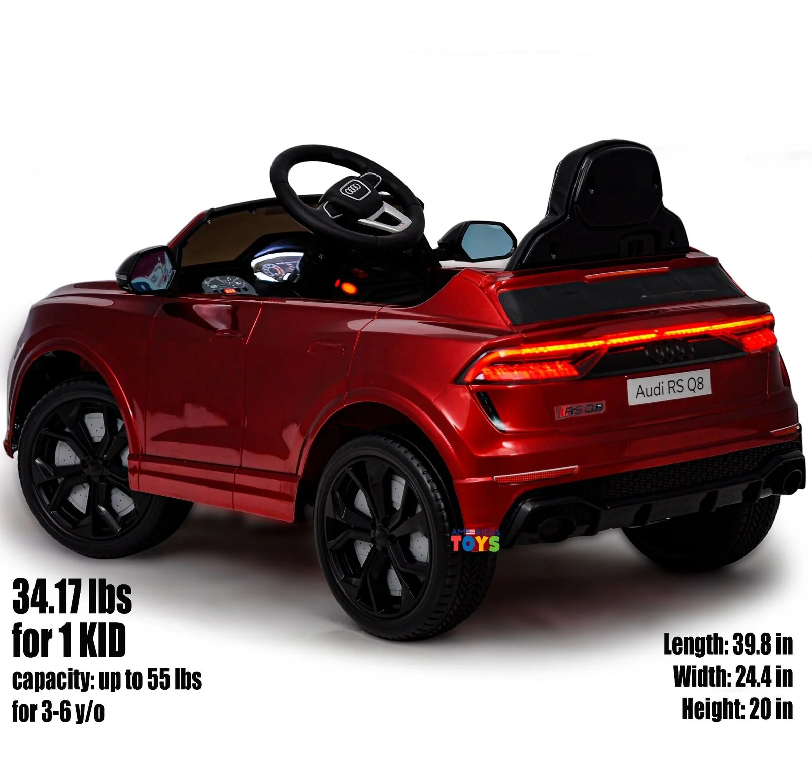Licensed Audi 12V Electric Ride-On Car for Kids with Remote Control and MP3 Player - Available in Multiple Colors - Image 7