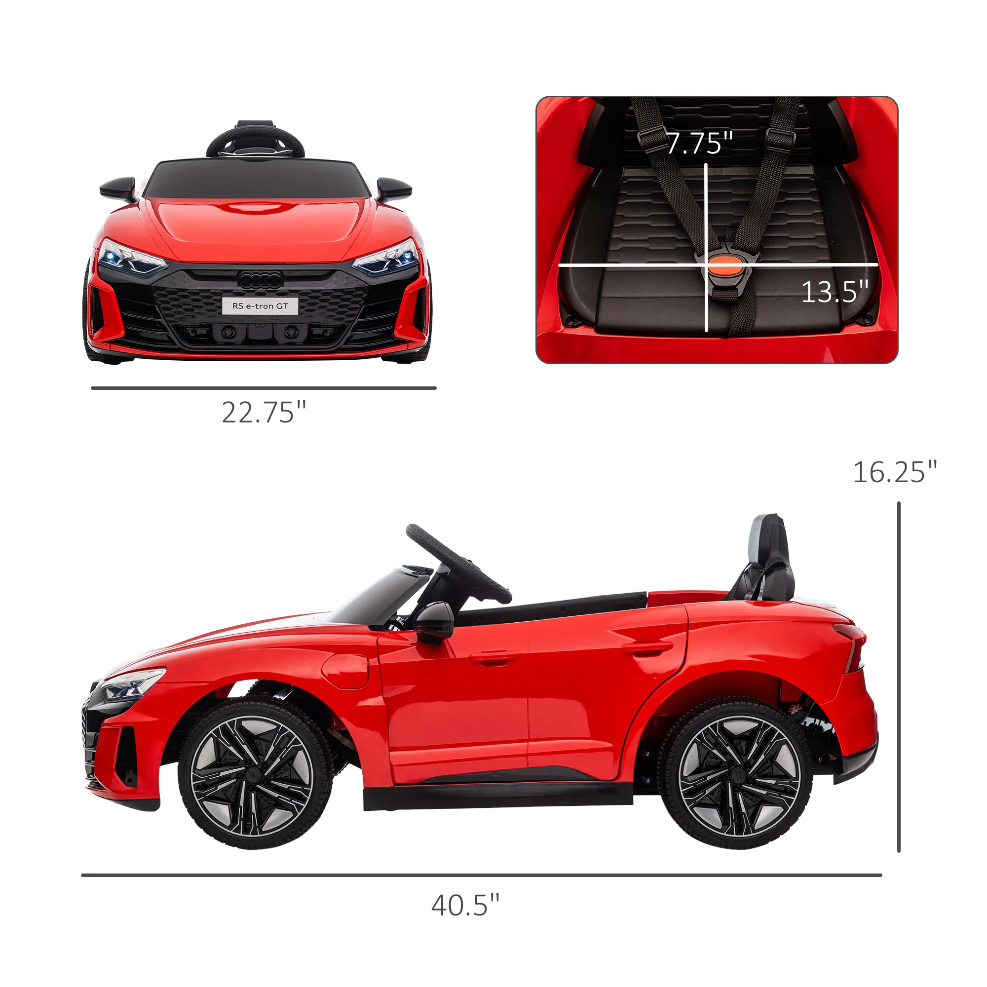 Licensed Audi 12V Electric Ride-On Car with Remote Control and Honking Horn - Image 13
