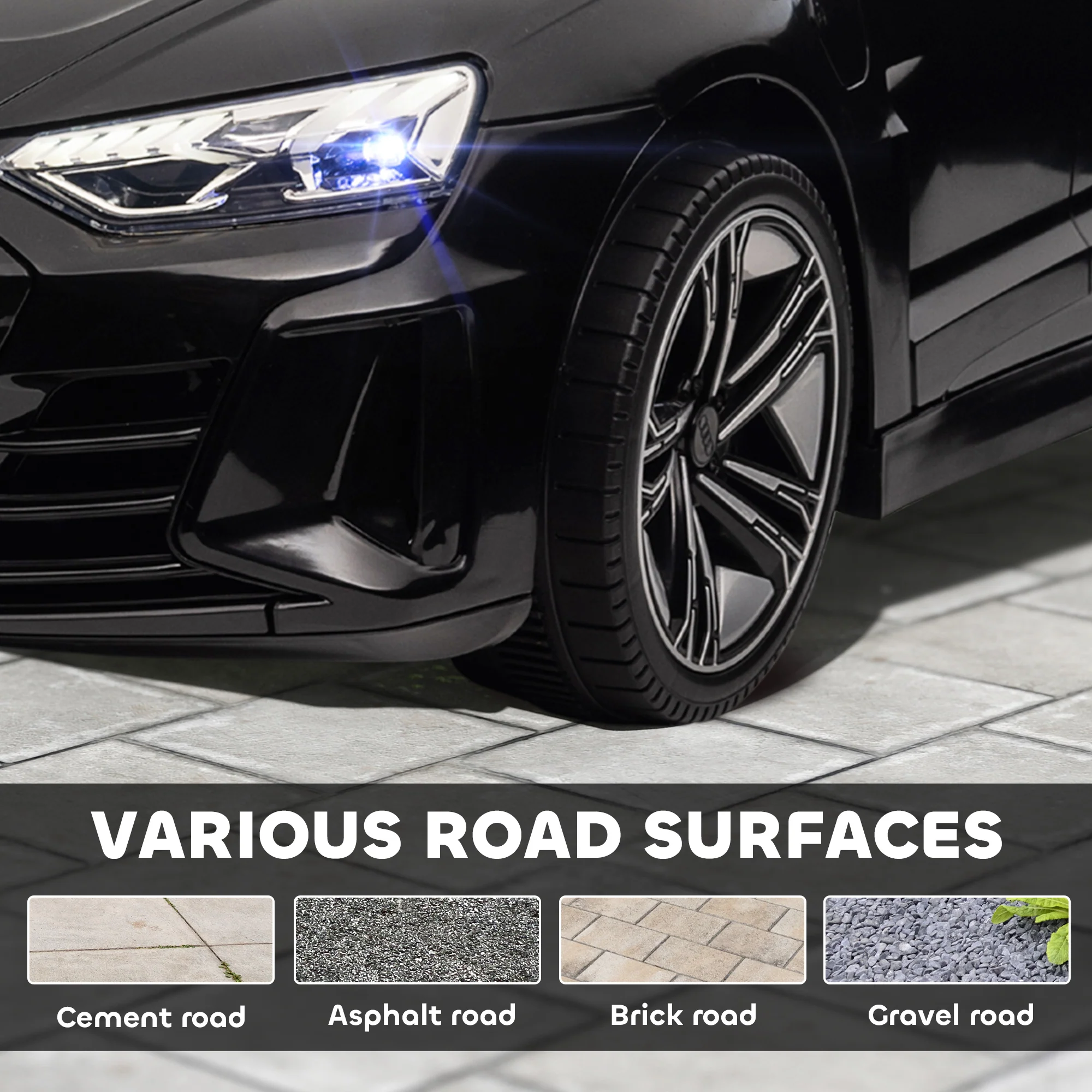 Licensed Audi 12V Electric Ride-On Car with Remote Control and Honking Horn - Image 66