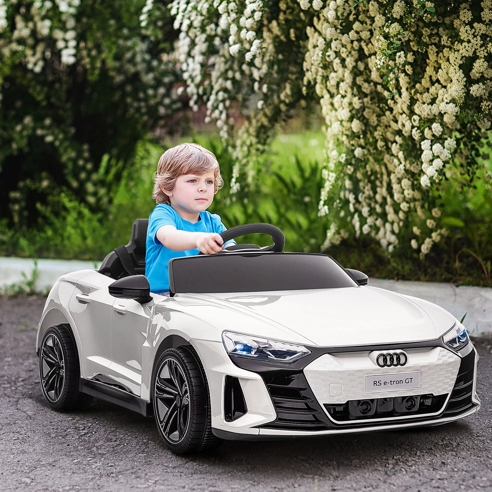 Licensed Audi 12V Electric Ride-On Car with Remote Control, Horn, and Music - Image 2