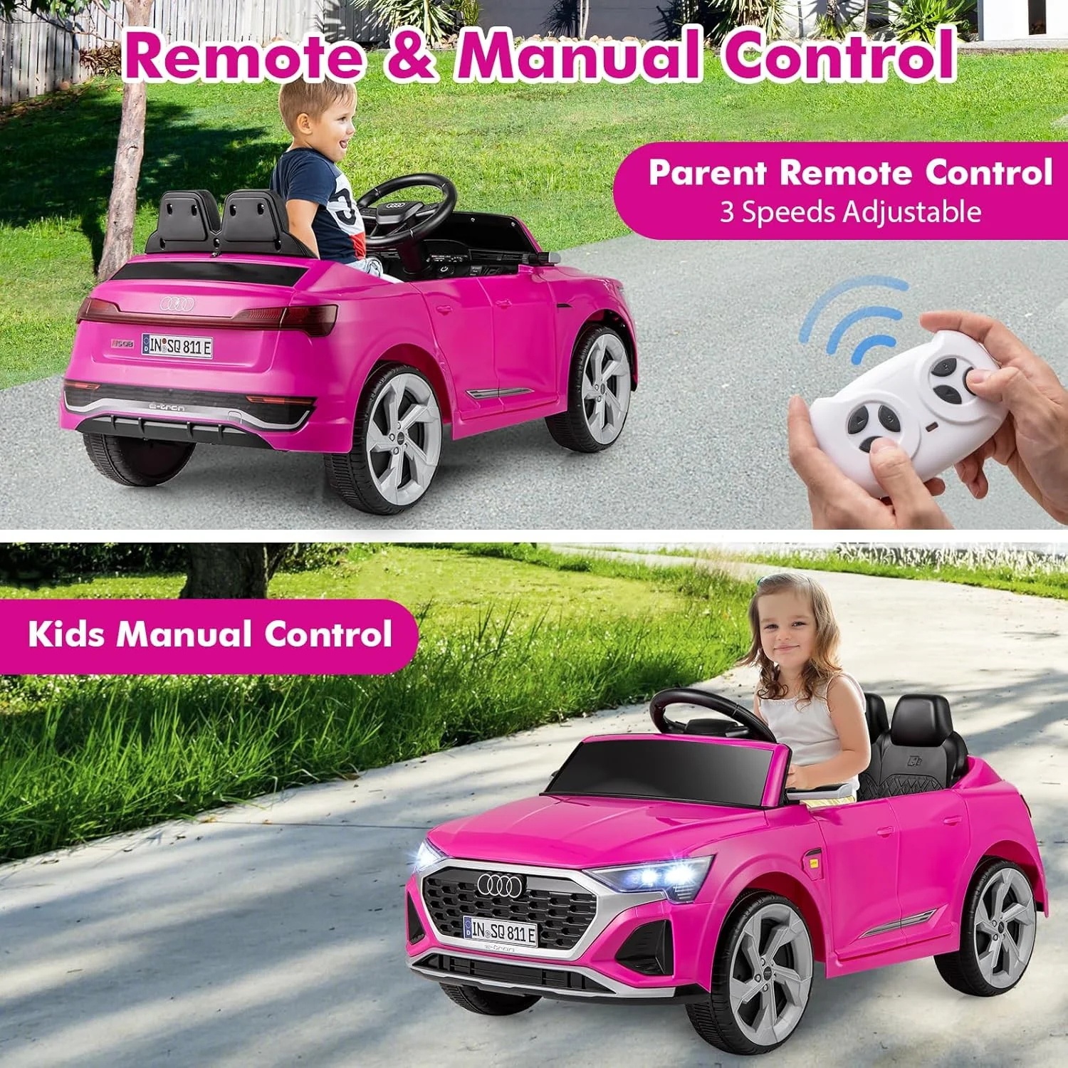 Licensed Audi SQ8 Battery-Powered Electric Ride-On Car with Remote Control - Image 5