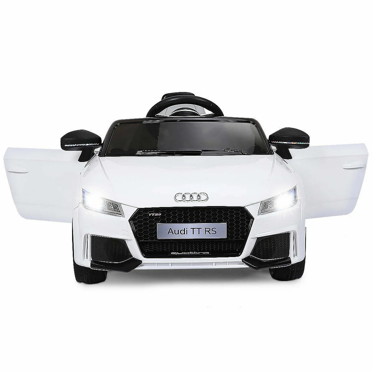 Licensed Audi TT RS Electric Ride-On Car for Kids with Remote Control and MP3 Player - White - Image 10