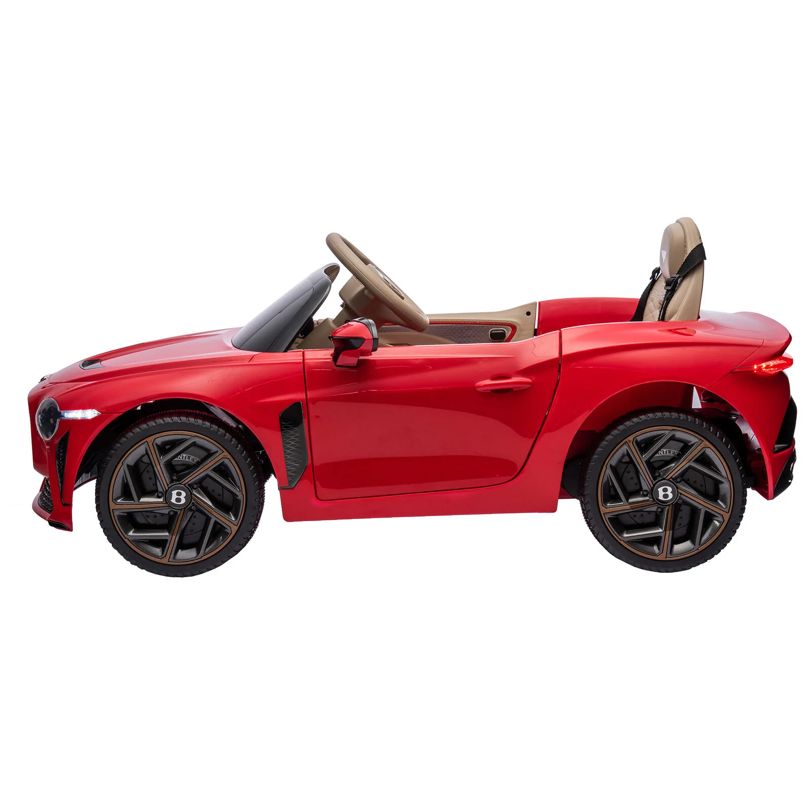 Licensed Bentley 2.4G Electric Ride-On Car for Kids - 3 Speeds, Remote Control, 12V Battery, Red - Image 11