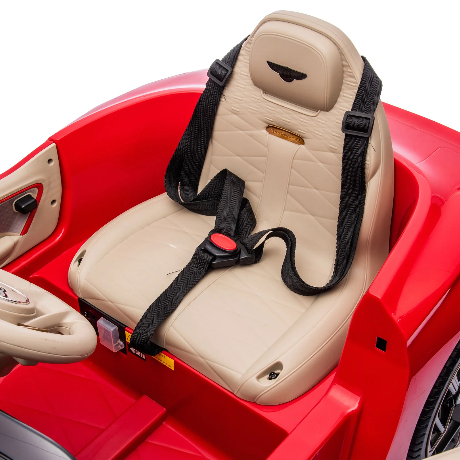 Licensed Bentley 2.4G Electric Ride-On Car for Kids - 3 Speeds, Remote Control, 12V Battery, Red - Image 9