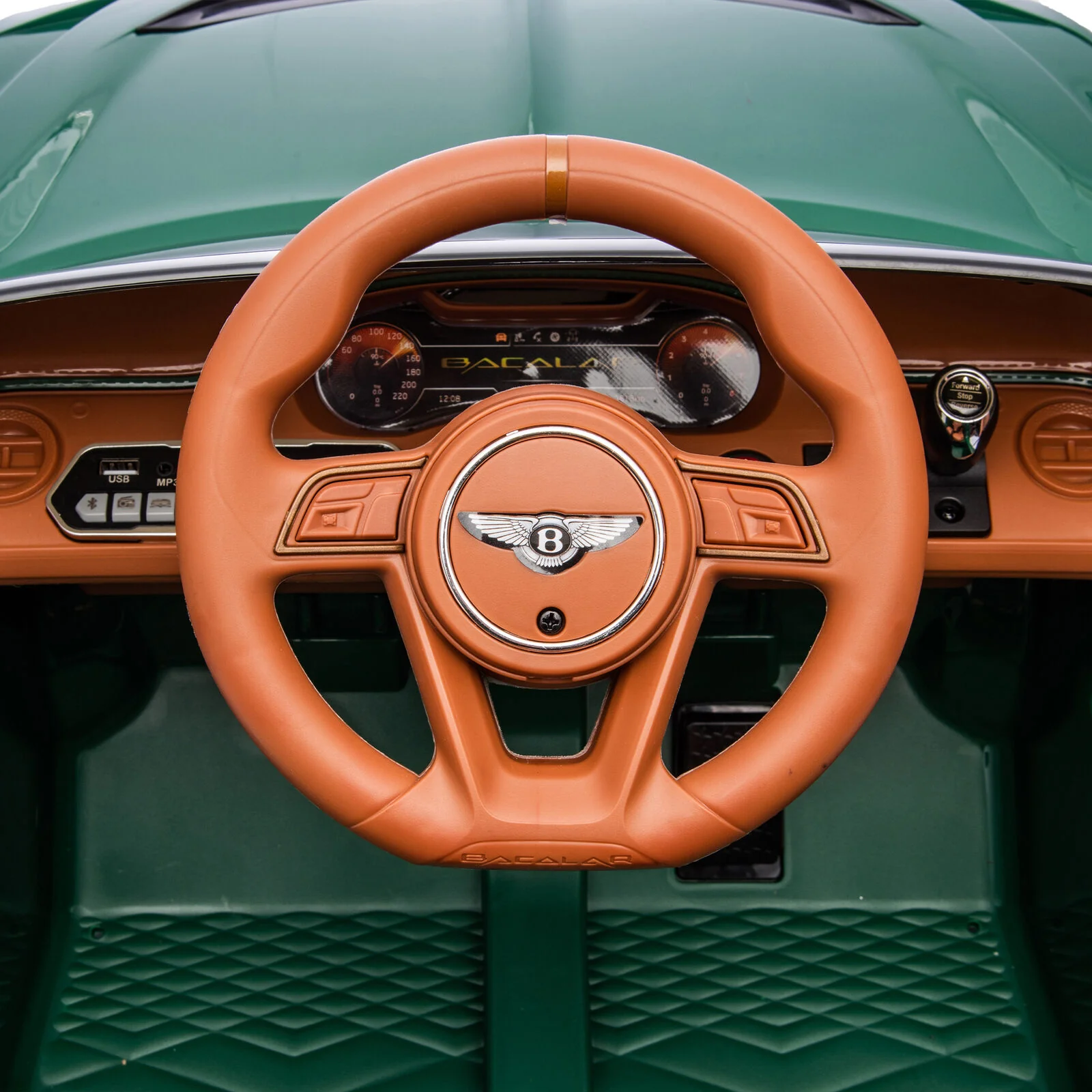 Licensed Bentley 2.4G Kids Ride On Car with Remote Control, 3 Speeds, and 12V Battery - Green - Image 3