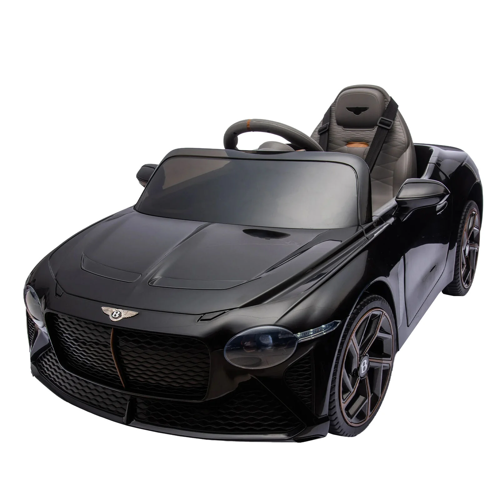 Licensed Bentley 2.4G RC Kids Ride On Car with 3 Speeds - Electric 12V 7A in Sleek Black - Image 6