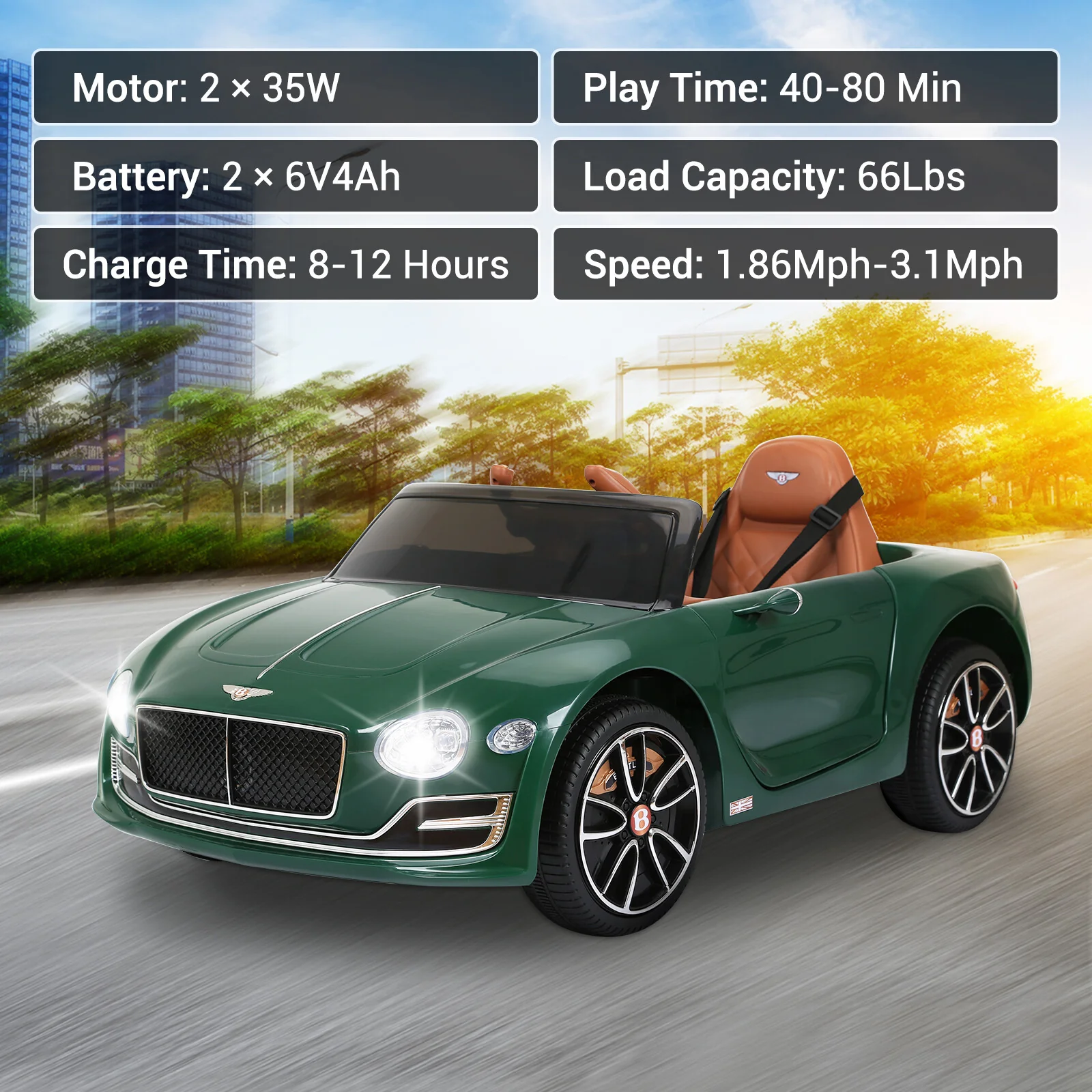 Licensed Bentley EXP-12 Electric Ride-On Toy Car for Kids with Remote Control - Image 5