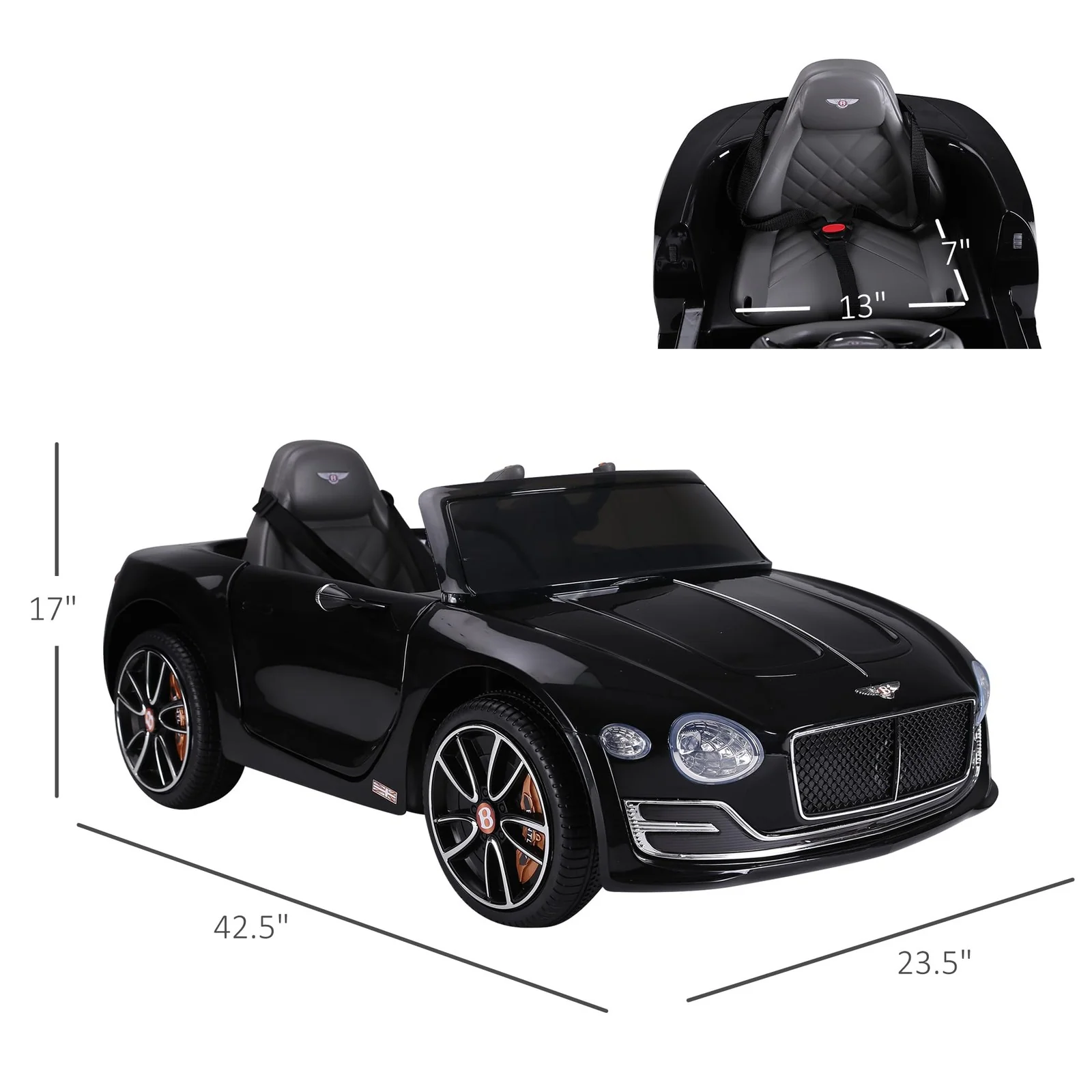 12V Kids Electric Ride-On Car with Parent Remote Control and Licensed Design - Image 7
