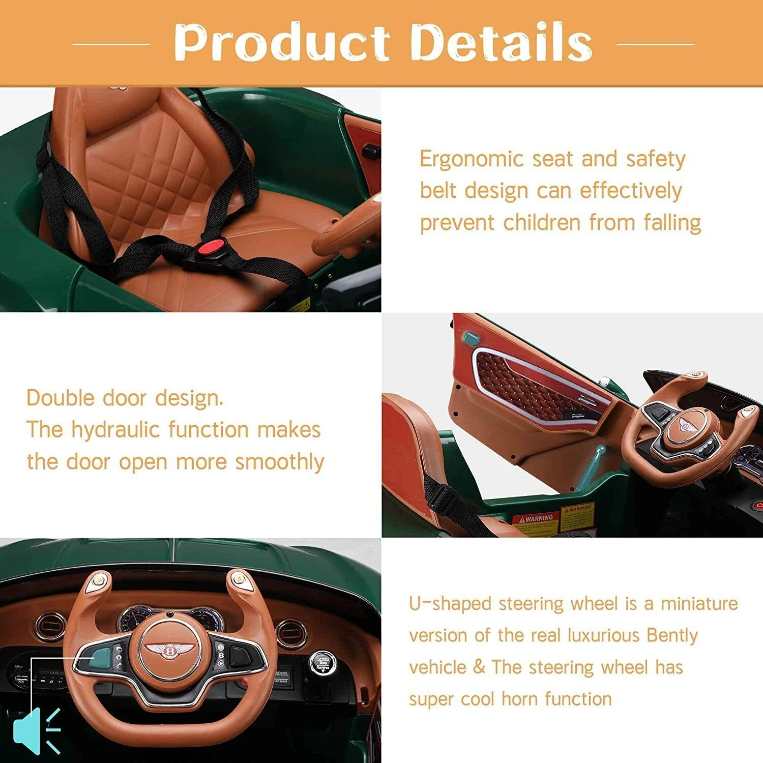 Licensed Bentley Kids Electric Ride On Car with Remote Control - Perfect Gift for Young Drivers! - Image 7