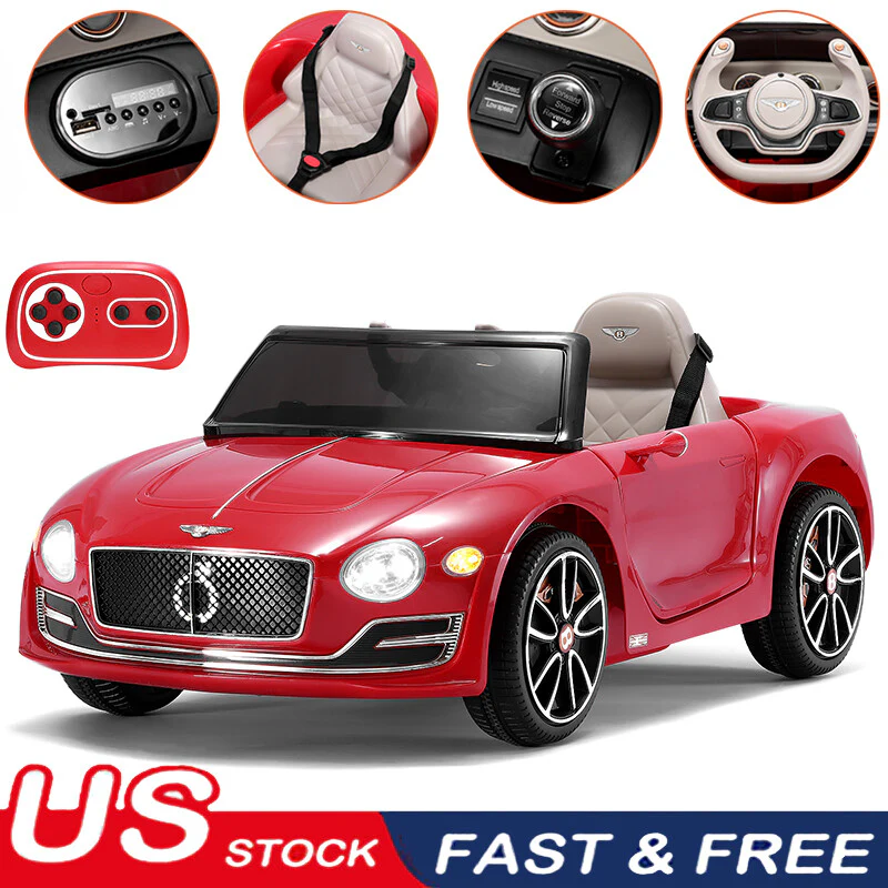 Licensed Bentley Style 12V Electric Kids Ride-On Car with Remote Control