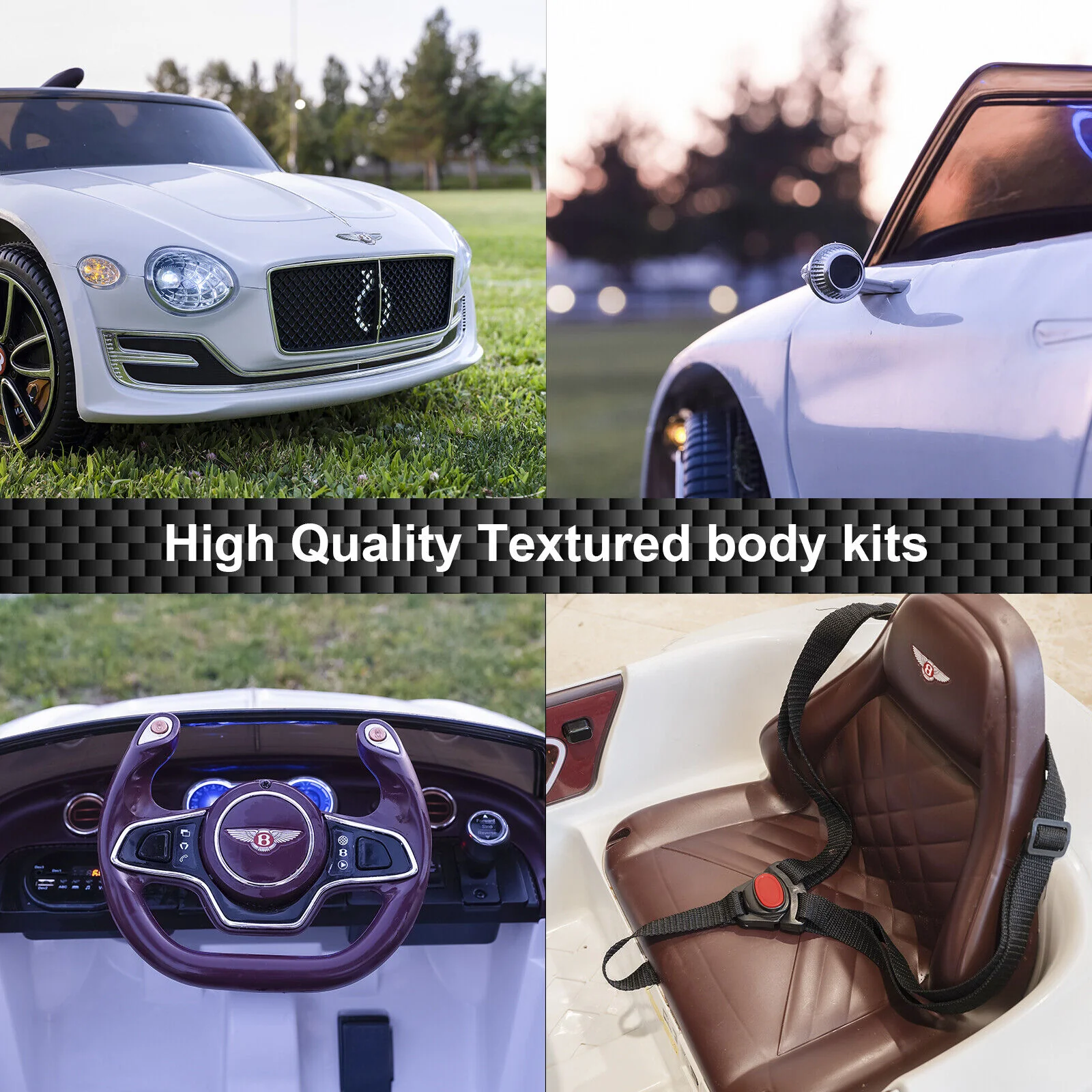 Licensed Bentley Style 12V Electric Ride On Car for Kids with LED Remote Control - Image 4