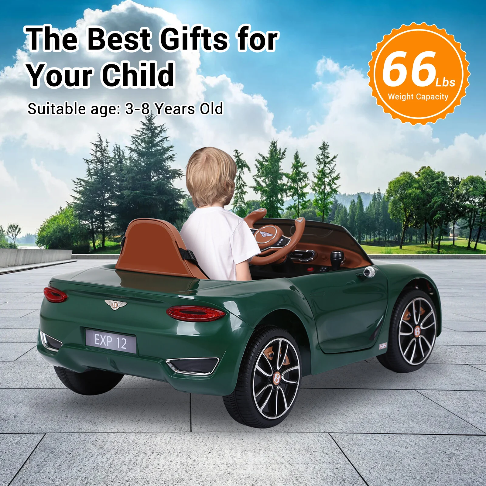 Licensed Bentley Style 12V Kids Electric Ride-On Car with Remote Control - Image 11