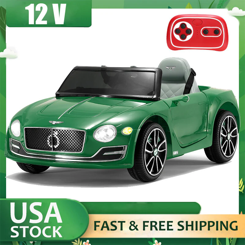 12V Licensed Bentley Style Kids Battery-Powered Ride-On Car with Remote Control