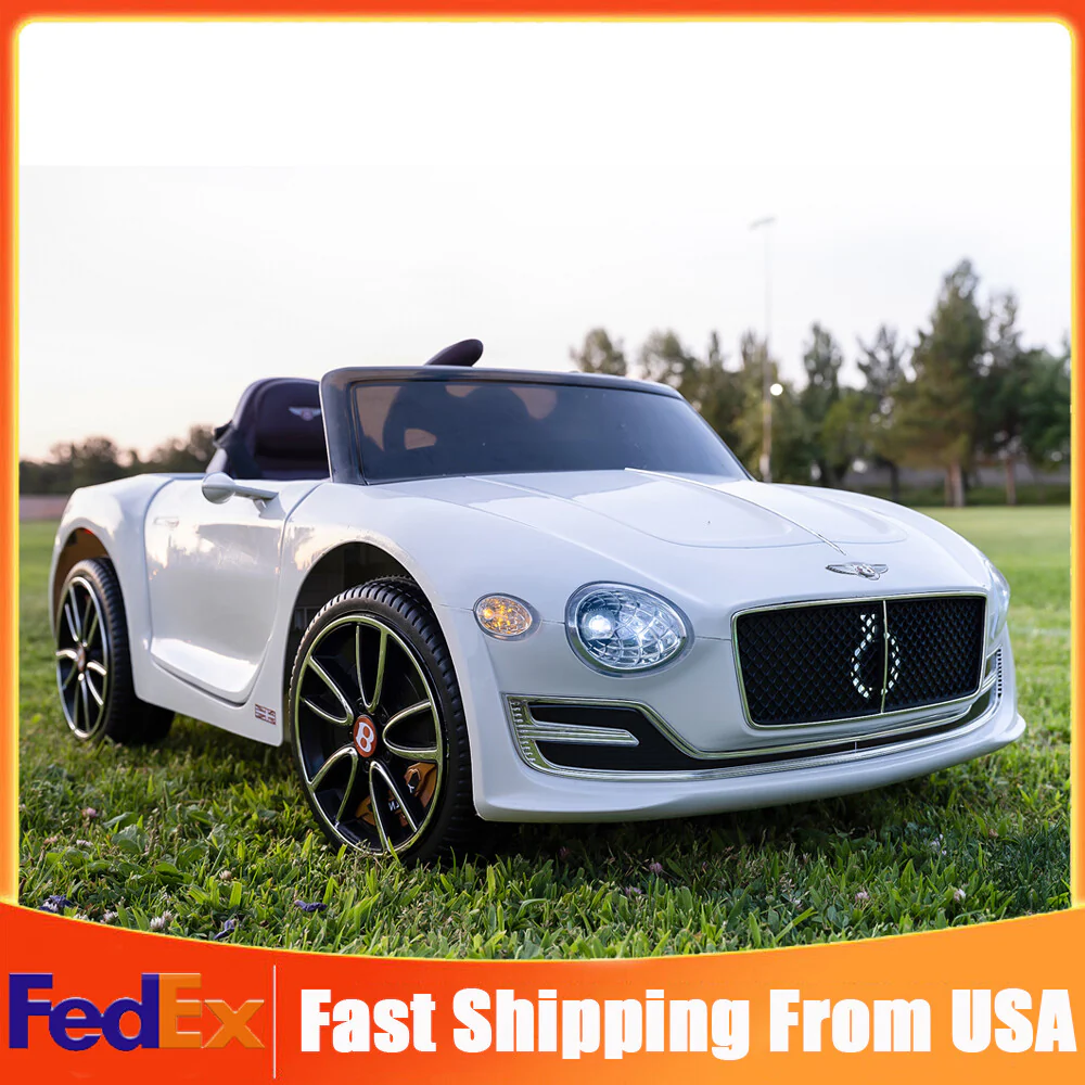 Licensed Bentley Style 12V Electric Ride-On Toy Car with Remote Control, LED Lights, and Music for Kids - Image 13