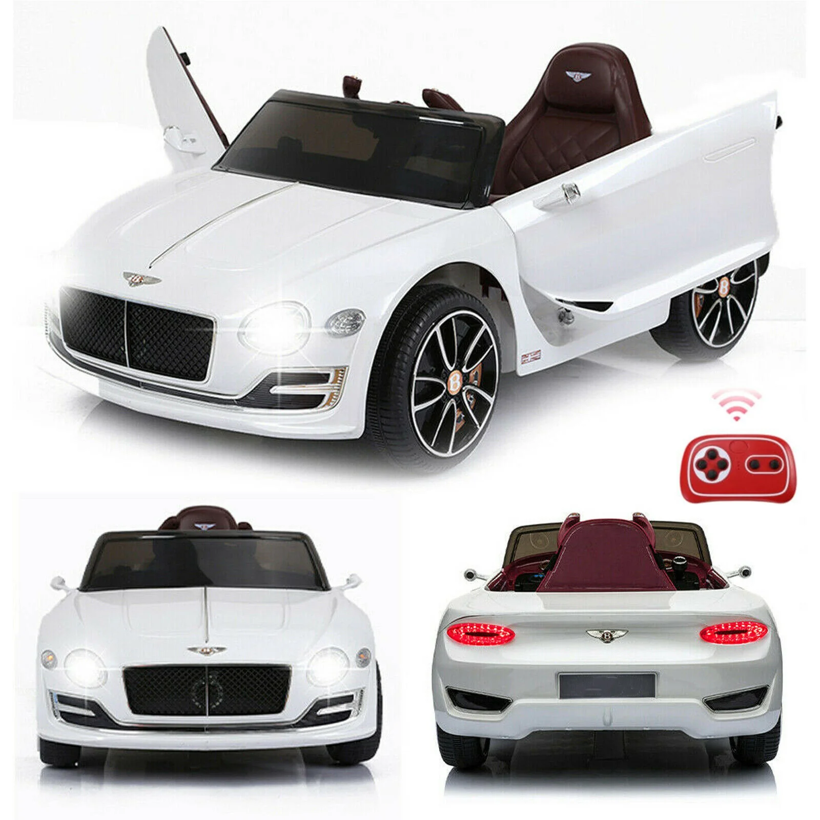 Licensed Bentley Style Kids Electric Ride-On Car with Remote Control and Music