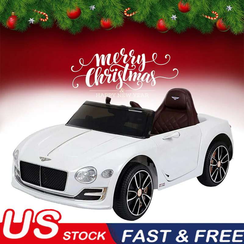 Licensed Bentley-Style 12V Electric Ride-On Car with Remote Control for Kids