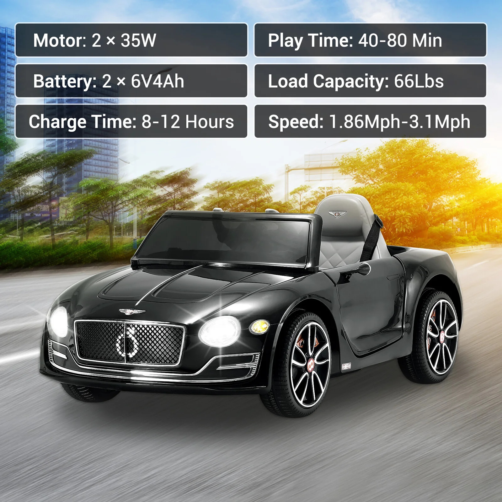 12V Licensed Bentley-Style Electric Ride-On Car for Kids with Remote Control - Image 33
