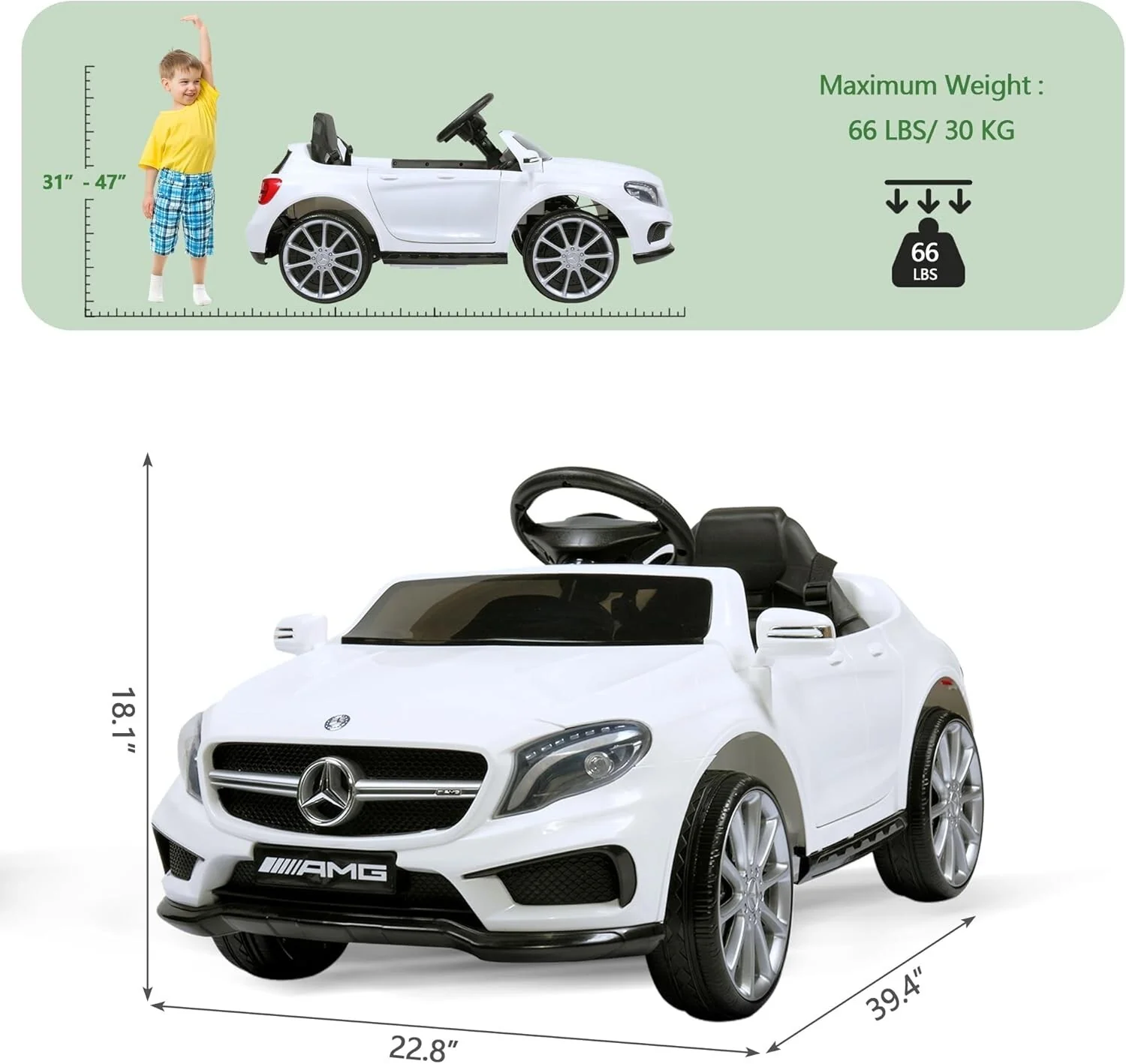 Licensed Benz Toddler Electric Ride-On Car for Kids - Image 7