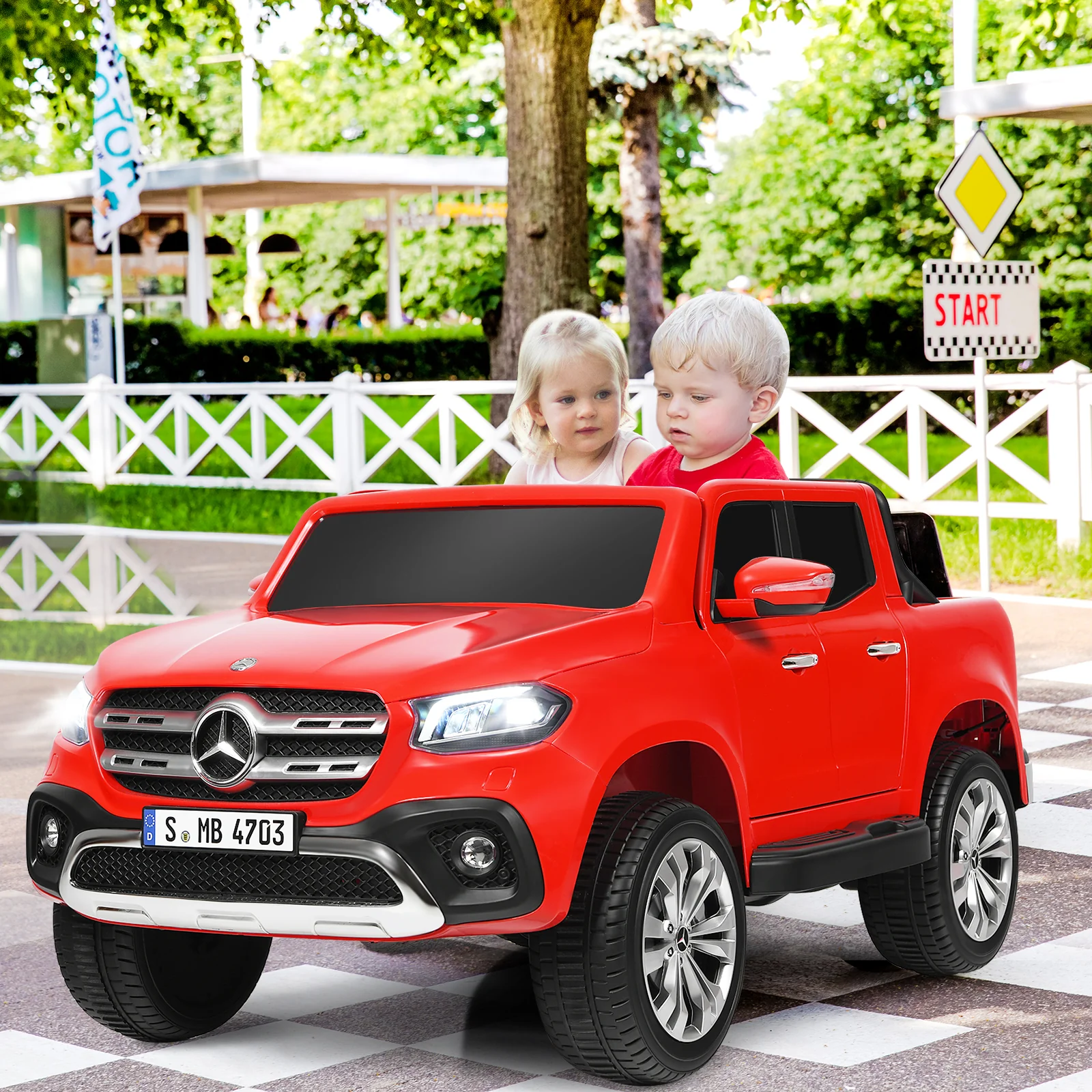 Licensed Benz Electric Ride-On Car for Kids - 2 Seater Toy Vehicle - Image 15