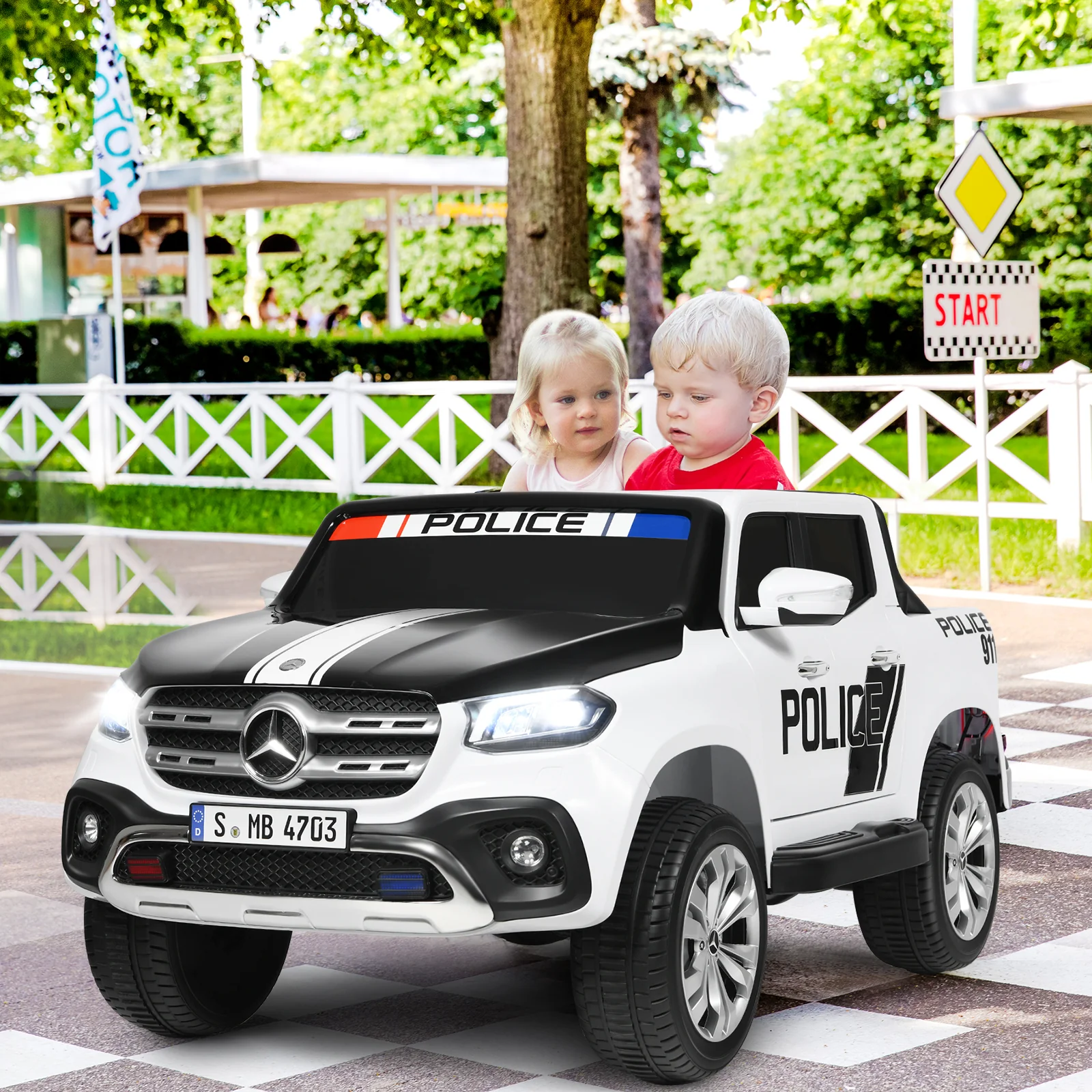 Licensed Benz Electric Ride-On Car for Kids - 2 Seater Toy Vehicle - Image 27
