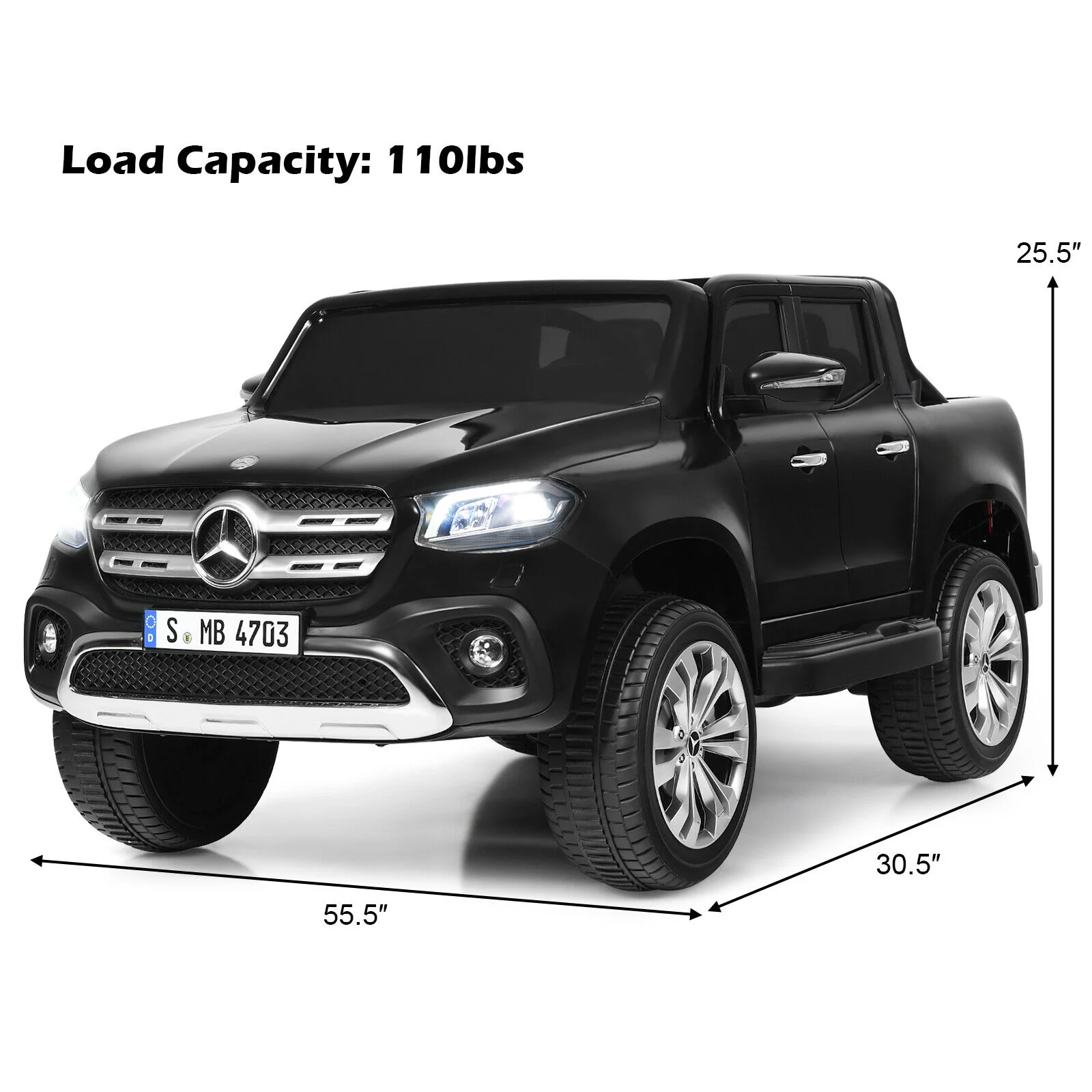 Licensed Benz Electric Ride-On Car for Kids - 2 Seater Toy Vehicle - Image 3